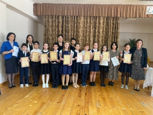 Награждение  победителей и призеров районной предметной олимпиады.